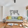 Stylish Black Decorative Metal Wall Accessory, 140 x 80 cm | 100% Metal, 1.2mm Thickness | Perfect for Modern Home Decor & Art Display
