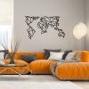 Stylish Black Decorative Metal Wall Accessory, 140 x 80 cm | 100% Metal, 1.2mm Thickness | Perfect for Modern Home Decor & Art Display