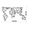 Stylish Black Decorative Metal Wall Accessory, 140 x 80 cm | 100% Metal, 1.2mm Thickness | Perfect for Modern Home Decor & Art Display