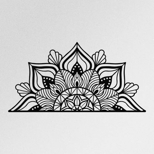 Stylish Black Decorative Metal Wall Accessory, 160 x 81 cm | 100% Metal, 1.2mm Thickness | Perfect for Modern Home Decor & Art Display