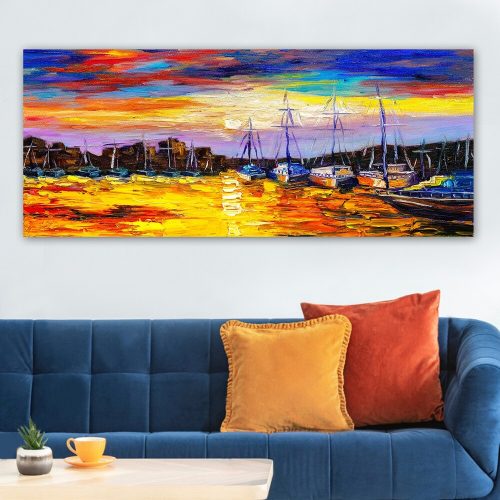 Stunning Decorative Canvas Painting, 50 x 120 cm | 100% Canvas, 100% Wooden Frame (3 cm Thick) | Perfect for Home Decor & Art Lovers