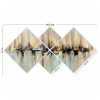Elegant Decorative MDF Paintings (4 Pieces), 100% MDF, UV Printed | 40x40 cm (2) & 20x20 cm (2) | Total Size: 60x115 cm | Easy Wall Hanging with Double-Sided Tape