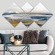 Elegant Decorative MDF Paintings (4 Pieces), 100% MDF, UV Printed | 40x40 cm (2) & 20x20 cm (2) | Total Size: 60x115 cm | Easy Wall Hanging with Double-Sided Tape