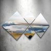 Elegant Decorative MDF Paintings (4 Pieces), 100% MDF, UV Printed | 40x40 cm (2) & 20x20 cm (2) | Total Size: 60x115 cm | Easy Wall Hanging with Double-Sided Tape