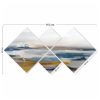 Elegant Decorative MDF Paintings (4 Pieces), 100% MDF, UV Printed | 40x40 cm (2) & 20x20 cm (2) | Total Size: 60x115 cm | Easy Wall Hanging with Double-Sided Tape