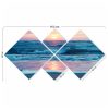 Elegant Decorative MDF Paintings (4 Pieces), 100% MDF, UV Printed | 40x40 cm (2) & 20x20 cm (2) | Total Size: 60x115 cm | Easy Wall Hanging with Double-Sided Tape