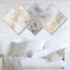 Elegant Decorative MDF Paintings (4 Pieces), 100% MDF, UV Printed | 40x40 cm (2) & 20x20 cm (2) | Total Size: 60x115 cm | Easy Wall Hanging with Double-Sided Tape