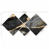 Elegant Decorative MDF Paintings (4 Pieces), 100% MDF, UV Printed | 40x40 cm (2) & 20x20 cm (2) | Total Size: 60x115 cm | Easy Wall Hanging with Double-Sided Tape