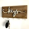 Solid Wood Key Holder, 40 x 14 x 3 cm | Durable & Stylish Design | Perfect for Organizing Keys in Entryway, Hallway, or Home Office