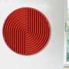 Elegant Red Decorative Wall Accessory, 33 x 33 x 2 cm | 100% Spruce Wood | Perfect for Modern Home Decor & Stylish Interiors
