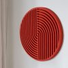 Elegant Red Decorative Wall Accessory, 33 x 33 x 2 cm | 100% Spruce Wood | Perfect for Modern Home Decor & Stylish Interiors