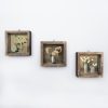 Elegant Decorative Framed MDF Paintings (3 Pieces), 15 x 15 cm | 100% Pine Wood Frame, UV Printed | Perfect for Home Decor & Gallery Walls