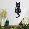 Elegant Black Decorative Wall Accessory, 100% Wooden, Laser Cut Design, 48 x 10 x 17 cm | Perfect for Modern Home Decor & Stylish Interiors