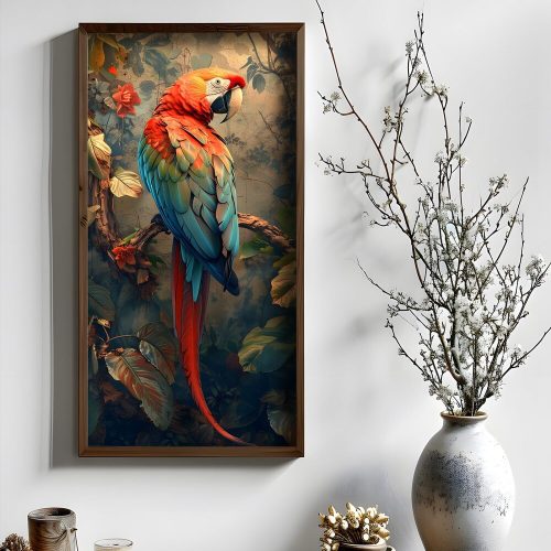 Elegant Decorative Framed MDF Painting, 25 x 50 x 3.5 cm | 100% MDF (3 mm) & Spruce Frame | Perfect for Home Decor & Modern Aesthetics