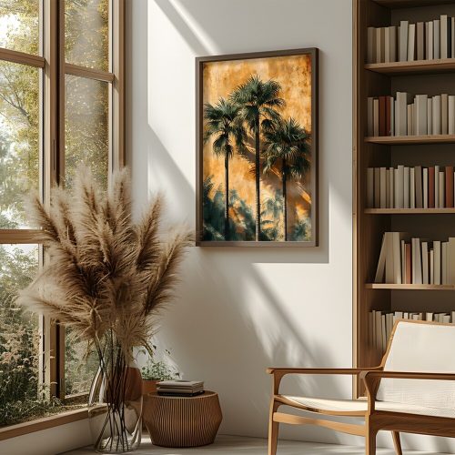 Elegant Decorative Framed MDF Painting, 50 x 70 x 3.5 cm | 100% MDF (3 mm) & Spruce Frame | Perfect for Home Decor & Modern Aesthetics