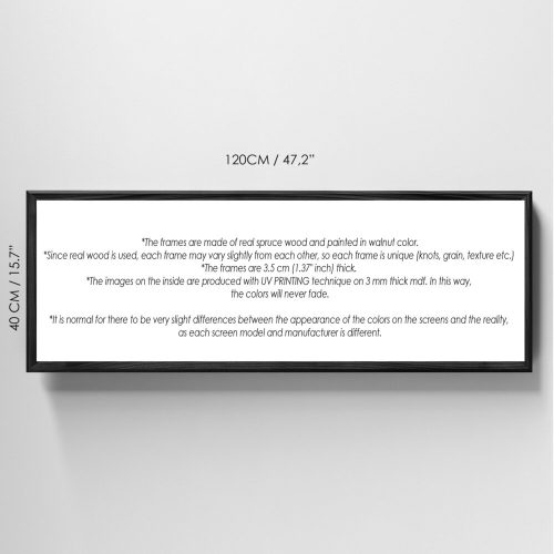 Elegant Decorative Framed MDF Painting, 120 x 40 x 3.5 cm | 100% MDF & Spruce Frame | UV Printed Art for Modern Home Decor & Aesthetic Appeal