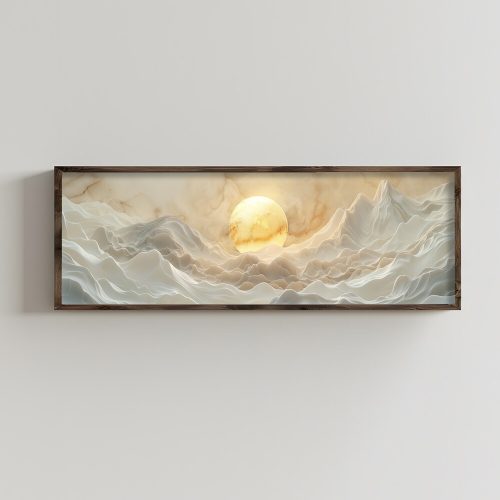 Elegant Decorative Framed MDF Painting, 40 x 120 x 3.5 cm | 100% MDF & Spruce Frame | Perfect for Home Decor & Modern Aesthetics