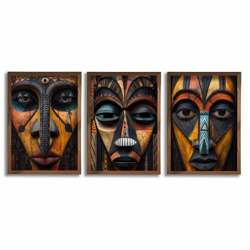 Elegant Decorative Framed MDF Paintings (3 Pieces), 50 x 70 x 3.5 cm | 100% MDF & Spruce Frame, UV Printed | Perfect for Home Decor & Modern Spaces