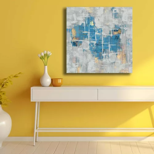 Stunning Decorative Canvas Painting, 69 x 69 cm | 100% Canvas (2.8 mm) & 100% Pine Wood Frame | Perfect for Home Decor & Art Lovers