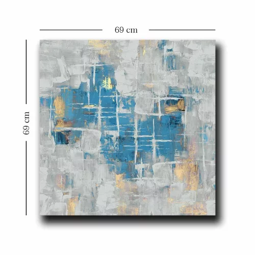 Stunning Decorative Canvas Painting, 69 x 69 cm | 100% Canvas (2.8 mm) & 100% Pine Wood Frame | Perfect for Home Decor & Art Lovers