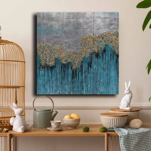 Stunning Decorative Canvas Painting, 70 x 70 cm | 100% Canvas (2.8 mm) & 100% Pine Wood Frame | Perfect for Home Decor & Art Lovers