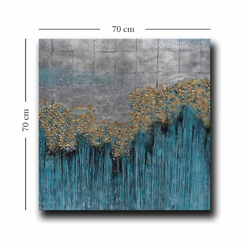 Stunning Decorative Canvas Painting, 70 x 70 cm | 100% Canvas (2.8 mm) & 100% Pine Wood Frame | Perfect for Home Decor & Art Lovers