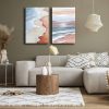 Elegant Decorative Canvas Paintings (2 Pieces), 100% Canvas, 45 x 70 cm Each | 100% Pine Wood Frame | Total Size: 95 x 70 cm | Perfect for Home Decor