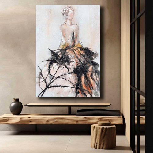 Stunning Decorative Canvas Painting, 70 x 100 cm | 100% Canvas (2.8 mm) & 100% Pine Wood Frame | Perfect for Home Decor & Art Lovers