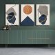 Elegant Decorative Canvas Painting Set (3 Pieces), 100% Canvas & Pine Wood Frame, 45 x 70 cm Each | Total Size: 145 x 70 cm | Perfect for Home Décor