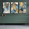 Elegant Decorative Canvas Painting Set (3 Pieces), 100% Canvas & Pine Wood Frame, 45 x 70 cm Each | Total Size: 145 x 70 cm | Perfect for Home Décor