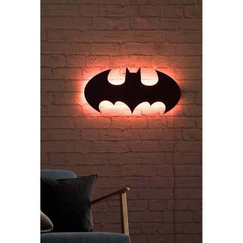 Elegant Red Decorative LED Lighting, 50 x 25 cm | Black MDF Base (2.7mm), 60 LEDs/m, 12V 1A Adapter | Built-in Wall Hanging System