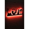 Elegant Red Decorative LED Lighting, 70 x 22 cm | Black MDF Base (2.7mm), 60 LEDs/m, 12V 1A Adaptor, 375cm Cord | Perfect for Modern Decor