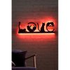 Elegant Red Decorative LED Lighting, 70 x 22 cm | Black MDF Base (2.7mm), 60 LEDs/m, 12V 1A Adaptor, 375cm Cord | Perfect for Modern Decor