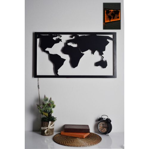Elegant Yellow Decorative LED Lighting, 71 x 40 cm | Black MDF Base (2.7mm), 60 LEDs/m, 12V 1A Adapter, 375cm Cord | Perfect for Modern Decor
