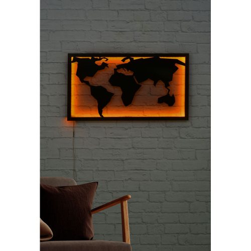 Elegant Yellow Decorative LED Lighting, 71 x 40 cm | Black MDF Base (2.7mm), 60 LEDs/m, 12V 1A Adapter | Perfect for Modern Decor