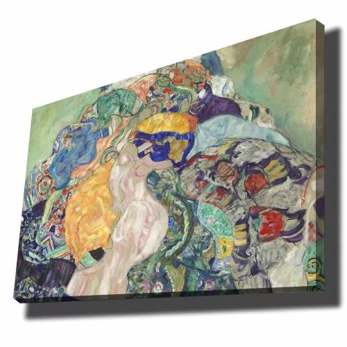 Stunning Decorative Canvas Painting by Gustav Klimt, 70 x 100 cm | 100% Canvas, 100% Wooden Frame (2.8 cm) | Perfect for Nursery & Baby Cradle Decor