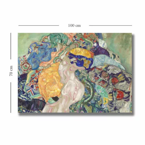 Stunning Decorative Canvas Painting by Gustav Klimt, 70 x 100 cm | 100% Canvas, 100% Wooden Frame (2.8 cm) | Perfect for Nursery & Baby Cradle Decor