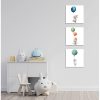 Elegant Decorative Canvas Painting Set (3 Pieces), 30 x 30 cm | 60% Cotton/40% Polyester, Wooden Frame, Digital Print | Perfect for Home Decor & Art Lovers