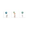 Elegant Decorative Canvas Painting Set (3 Pieces), 30 x 30 cm | 60% Cotton/40% Polyester, Wooden Frame, Digital Print | Perfect for Home Decor & Art Lovers