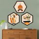 Elegant Decorative Framed Painting Set (3 Pieces), 35 x 35 cm | 100% MDF, 2 cm Thick | Stylish Wall Art for Home & Office Decor, Modern Design