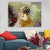 Stunning Decorative Canvas Painting, 70 x 100 cm | 100% Canvas, 3 cm Thick Wooden Frame | Perfect for Home Decor & Art Lovers, Anonymous Artist