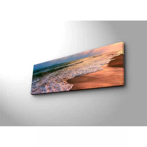 Stunning LED Lighted Canvas Painting, 30 x 90 cm, 100% Suede Canvas, Wooden Frame (3 cm) | Battery-Powered, On/Off Switch | Perfect for Home Decor