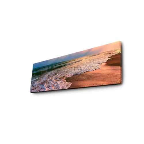 Stunning LED Lighted Canvas Painting, 30 x 90 cm, 100% Suede Canvas, Wooden Frame (3 cm) | Battery-Powered, On/Off Switch | Perfect for Home Decor