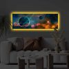Decorative LED Lighted Canvas Painting, 30 x 90 cm, 100% Polyester Canvas, Wooden Frame (3.5-4 cm), Battery-Powered with On/Off Switch, Perfect for Home Decor