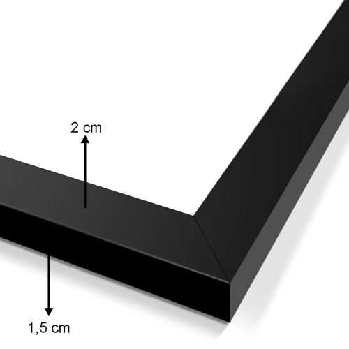 Elegant Decorative Framed Paintings (2 Pieces), 34 x 44 cm, White & Black | 100% MDF, 2 cm Thick | Stylish Wall Art for Modern Home Decor