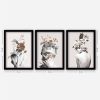 Elegant Decorative Framed Paintings (3 Pieces), 35 x 45 cm | 100% MDF, 2 cm Thick | Stylish Wall Art for Home & Office, Anonymous Artist