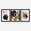 Elegant Decorative Framed Paintings (3 Pieces), 35 x 45 cm | 100% MDF, 2 cm Thick | Stylish Wall Art for Home & Office, Anonymous Artist
