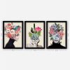 Elegant Decorative Framed Paintings (3 Pieces), 35 x 45 cm | 100% MDF, 2 cm Thick | Stylish Wall Art for Home & Office, Anonymous Artist