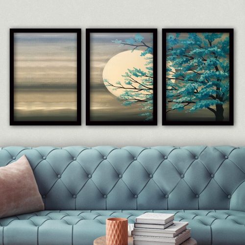 Elegant Decorative Framed Paintings (3 Pieces), 35 x 45 cm | 100% MDF, 2 cm Thick | Stylish Wall Art for Home & Office, Anonymous Artist