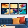 Elegant Decorative Framed Paintings (3 Pieces), 35 x 45 cm | 100% MDF, 2 cm Thick | Stylish Wall Art for Home & Office, Anonymous Artist